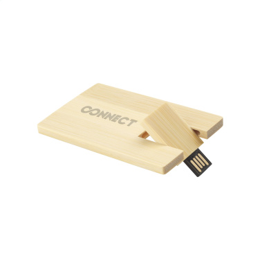 Logo trade promotional products picture of: CreditCard USB Bamboo 8 GB