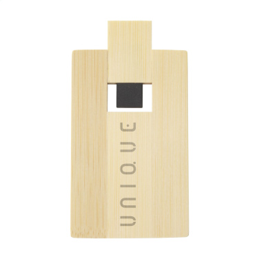 Logo trade promotional gifts picture of: CreditCard USB Bamboo 16 GB