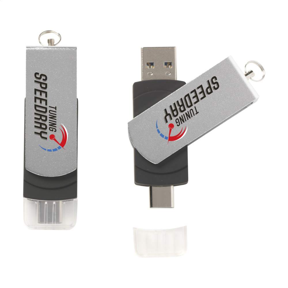Logo trade promotional merchandise photo of: USB Dual Connect 3.0 - Type-C 32 GB