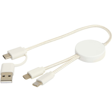 Logotrade promotional items photo of: Citala 5-in-1 recycled plastic 30 cm data sync and 27W fast charge cable