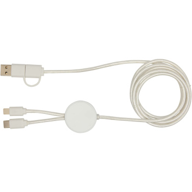 Logotrade promotional product image of: Citala 5-in-1 recycled plastic 150 cm data sync and 27W fast charge cable