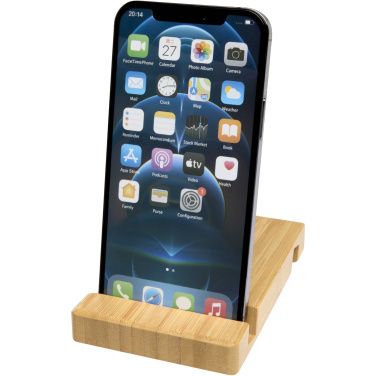 Logo trade promotional gift photo of: Bubup bamboo 2-angled tablet and phone stand
