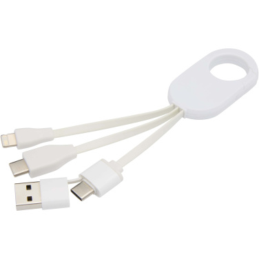 Logo trade promotional giveaway photo of: Troop 4-in-1 recycled plastic charging cable