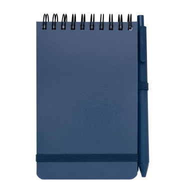 Logo trade promotional gift photo of: Thalaasa A6 hard cover ocean-bound notebook with ballpoint pen (black ink)