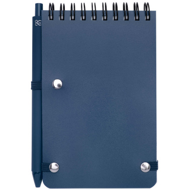 Logo trade promotional merchandise picture of: Thalaasa A6 hard cover ocean-bound notebook with ballpoint pen (black ink)
