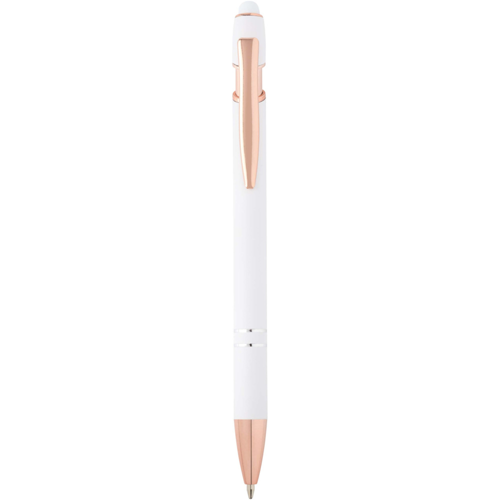 Logo trade business gift photo of: Nanna ballpoint pen with rose gold finish (black ink)