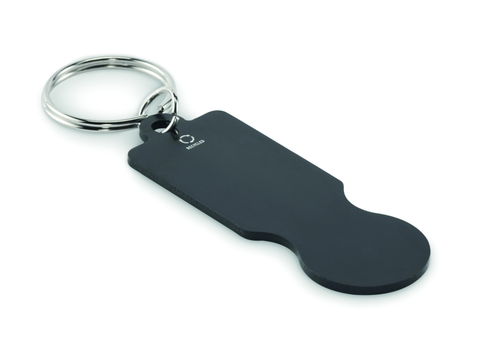 Logotrade promotional giveaways photo of: Key ring with trolley token