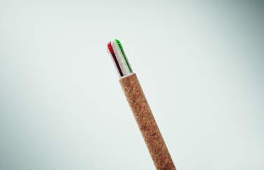 Logotrade promotional merchandise photo of: Cork 4-colour ink ball pen