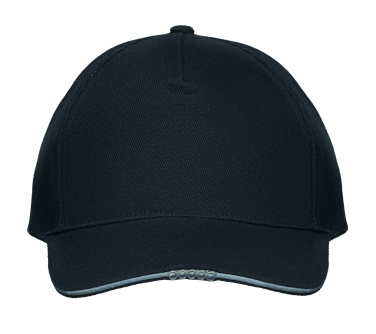 Logo trade promotional merchandise picture of: 5 panel LED cotton cap 220gr/m²