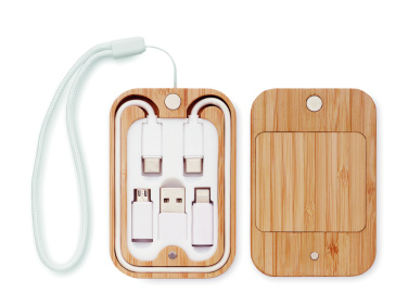 Logo trade advertising products image of: 15W wireless charger in bamboo