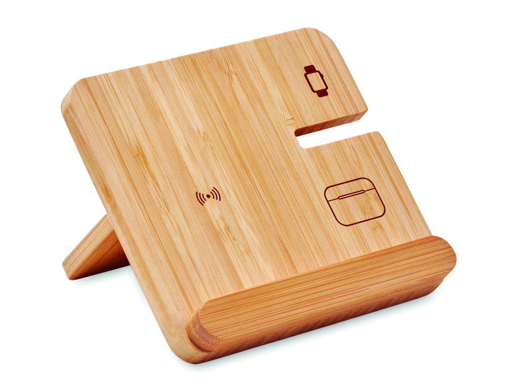 Logo trade corporate gifts picture of: 3 in 1 15W wireless charger