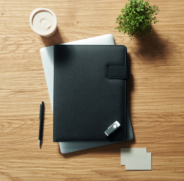 Logo trade advertising products image of: A4 folder and wireless charger