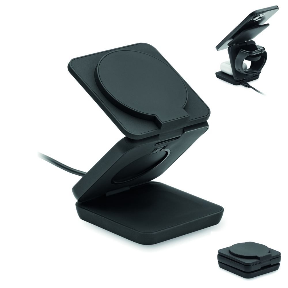 Logotrade promotional giveaway image of: 3in1 foldable charging station