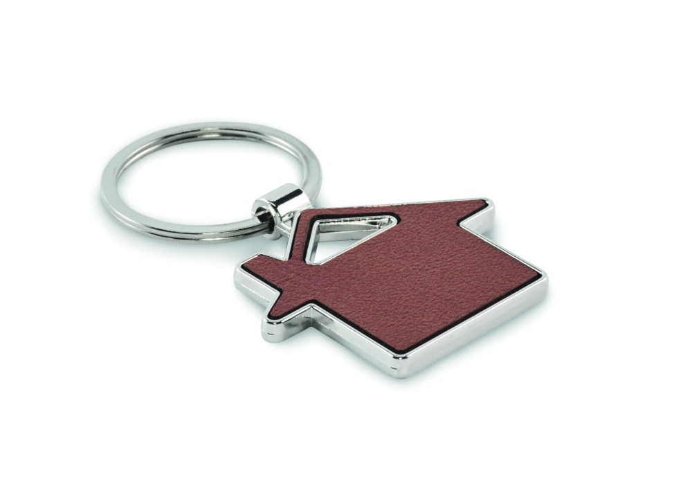 Logotrade corporate gift image of: House shaped key ring