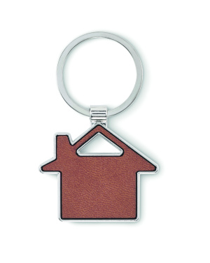 Logo trade corporate gifts image of: House shaped key ring
