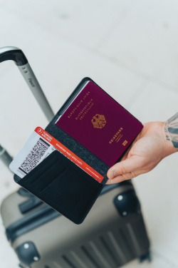 Logotrade promotional products photo of: Trackmate RCS rpolyester passport holder worldwide locating