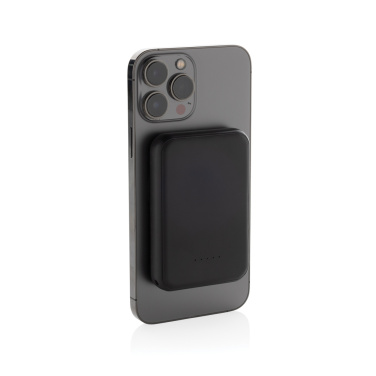 Logo trade corporate gifts picture of: Stellar RCS recycled plastic 5000 mah 5W magnetic powerbank