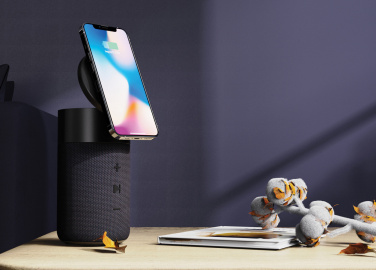 Logo trade corporate gift photo of: Urban Vitamin Anaheim RCS recycled 10W speaker 15W charger