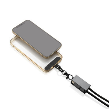 Logo trade promotional items picture of: Terra RCS recycled PET phone cord with dual charge cable