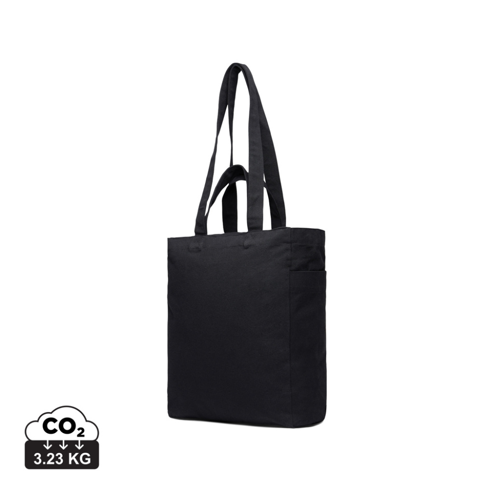 Logo trade promotional giveaway photo of: VINGA Hilo AWARE™ recycled canvas zip tote