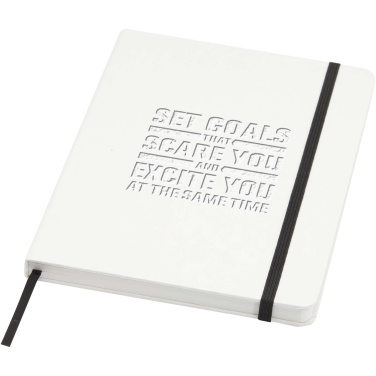 Logo trade promotional products picture of: Holm A5 stone paper hard cover notebook with lined pages