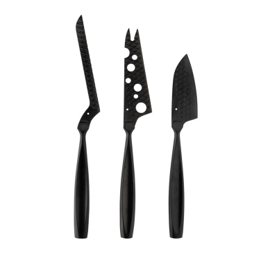 Logo trade corporate gift photo of: BOSKA Cheese Knife Set Monaco+ Black