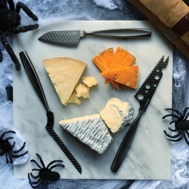 Logo trade promotional merchandise image of: BOSKA Cheese Knife Set Monaco+ Black