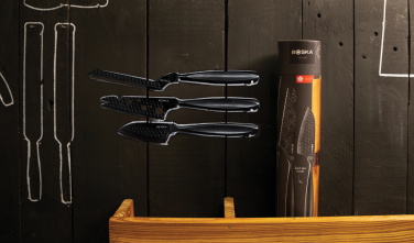 Logo trade promotional giveaway photo of: BOSKA Cheese Knife Set Monaco+ Black