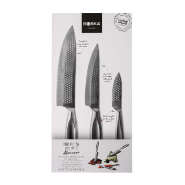Logo trade corporate gifts picture of: BOSKA Kitchen Knives Monaco+, set of 3