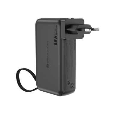 Logo trade promotional gift photo of: Urban Vitamin Eureka hybrid GANcharger 10000mah powerbank65W