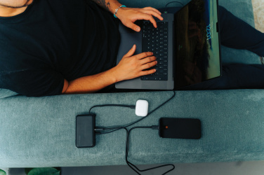 Logo trade corporate gifts image of: Urban Vitamin Eureka hybrid GANcharger 10000mah powerbank65W