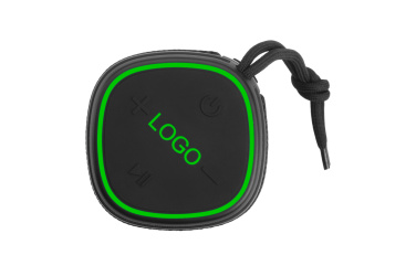 Logo trade promotional giveaways image of: Bluetooth speaker HERMON Schwarzwolf