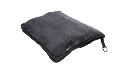 Logotrade promotional gift picture of: Blanket and pillow 2 in 1 AMIATA Schwarzwolf