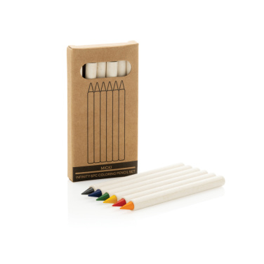 Logo trade corporate gifts picture of: Micki GRS infinity 6pc colouring pencil set