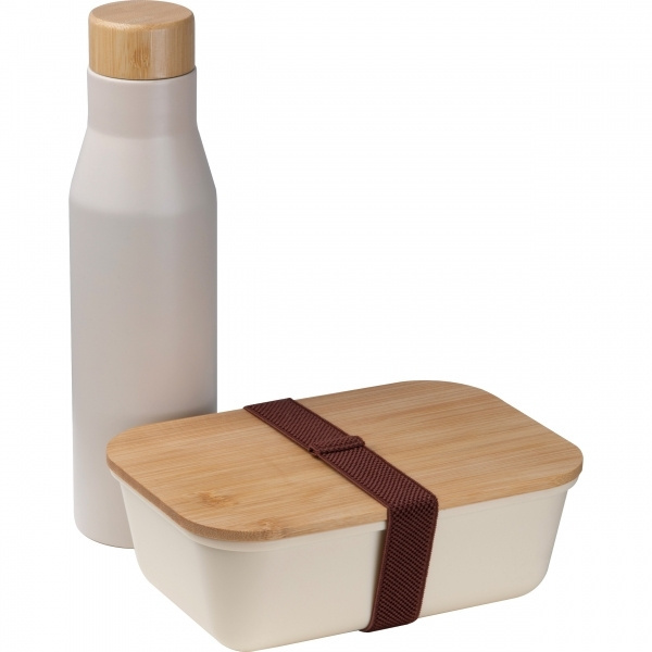 Logo trade advertising products image of: Set Lunchbox with stainless steel bottle Toronto