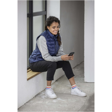 Logo trade corporate gifts image of: Pallas women's GRS recycled insulated bodywarmer