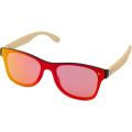 Tan sunglasses with bamboo temples, Yellow