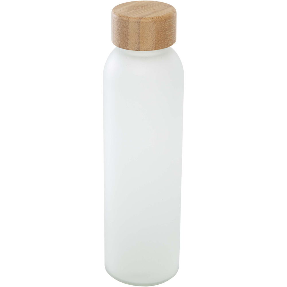 Logo trade corporate gift photo of: Lume 500 ml matte soda lime glass bottle with bamboo lid