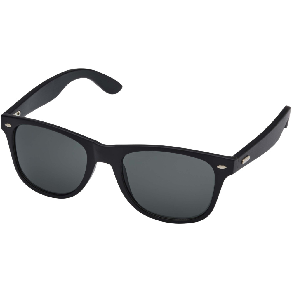 Logo trade promotional gifts image of: Arlo bamboo sunglasses with black coating