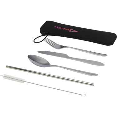 Logo trade promotional merchandise picture of: Sheen 5-piece stainless steel cutlery set