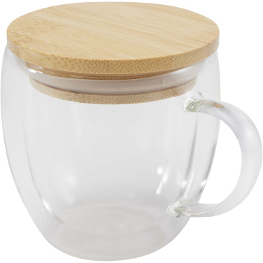 Logotrade promotional merchandise picture of: Lenora 250 ml glass cup with bamboo lid