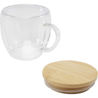 Logotrade promotional gift picture of: Lenora 250 ml glass cup with bamboo lid