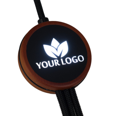Logotrade promotional product image of: Cable 3in1 with illuminated logo - LH-ZM04