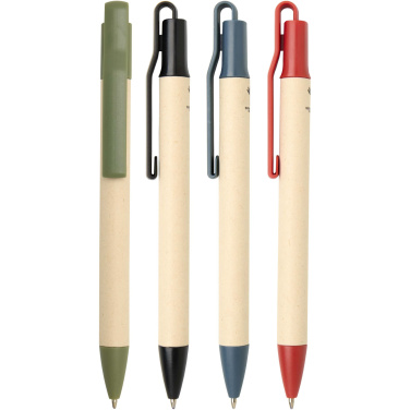 Logo trade promotional giveaways image of: Liliana sugarcane paper ballpoint pen (blue ink)