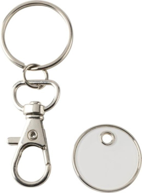 Logo trade business gifts image of: Rory keyring with trolley coin