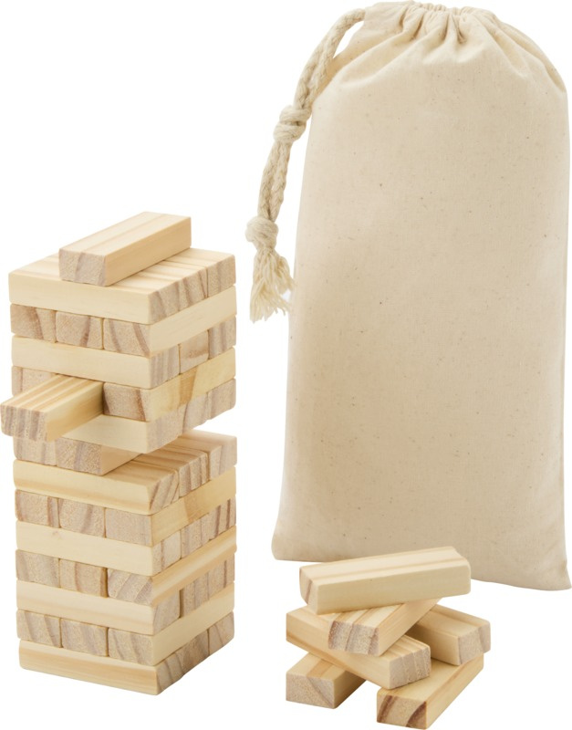Logo trade promotional giveaways picture of: Jumble wooden toppling tower game