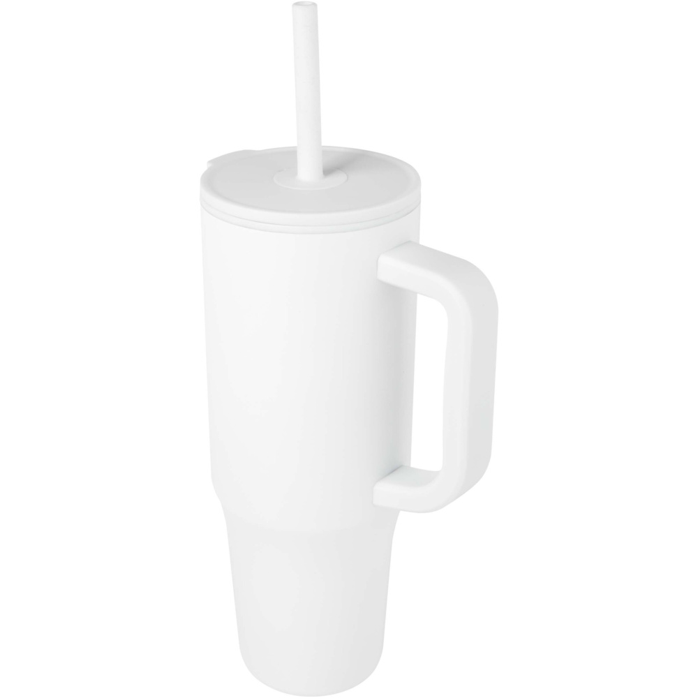 Logo trade business gift photo of: Brady 900 ml RCS certified insulated tumbler with silicone straw
