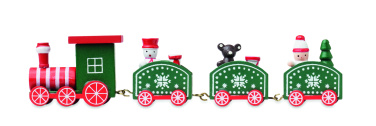 Logo trade promotional merchandise image of: Wooden Christmas train
