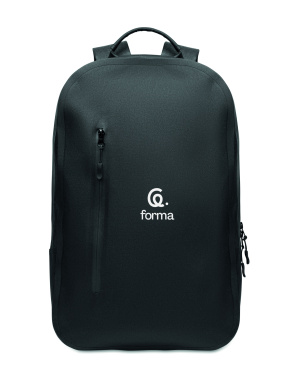 Logo trade promotional giveaways picture of: 300D RPET computer backpack