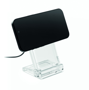 Logo trade advertising products picture of: Acrylic wireless charger 15W